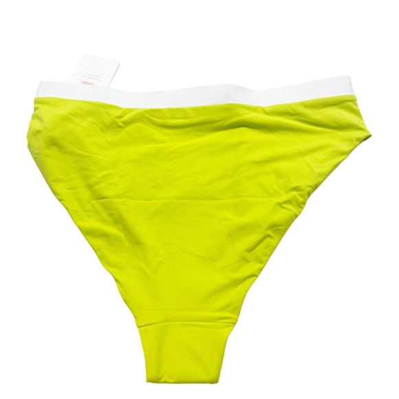 NWT Andie The Banded Cheeky Bottom Neon Lemon Swim Suit Briefs Size Large - Picture 4 of 9